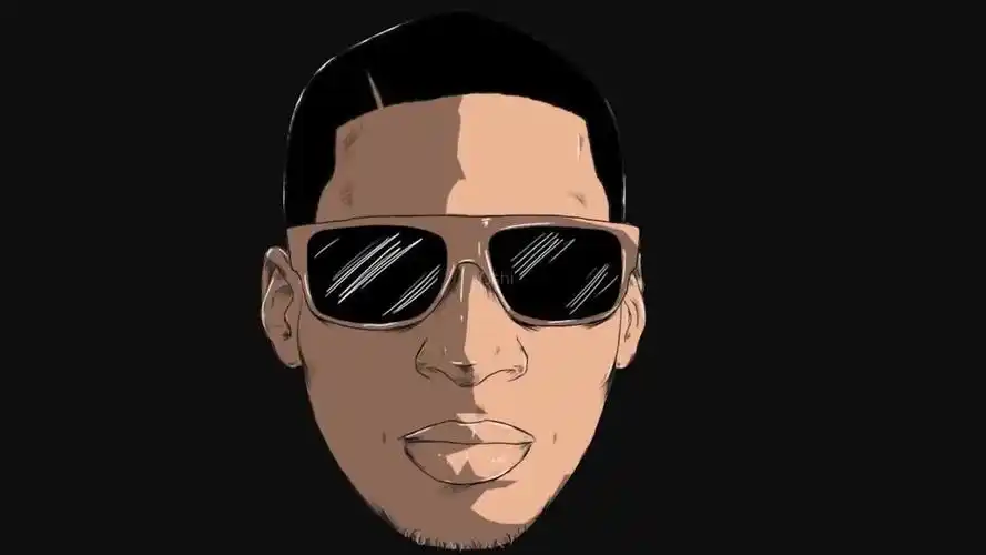 炫酷涂鸦动漫风格黑人rap说唱嘻哈酒吧v