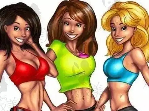 马甲线漫画示意图