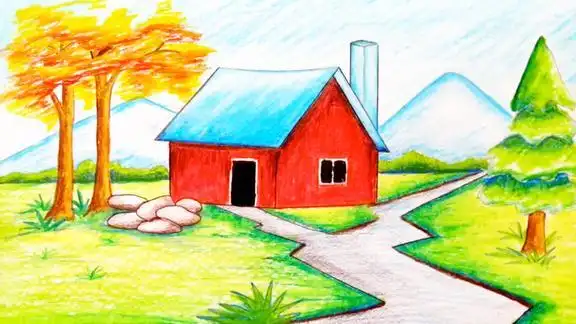 教你用彩铅如何画出唯美的风景画