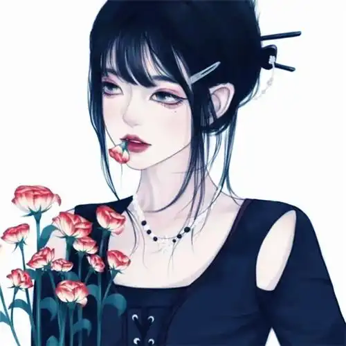 高冷手绘漫画女头图片