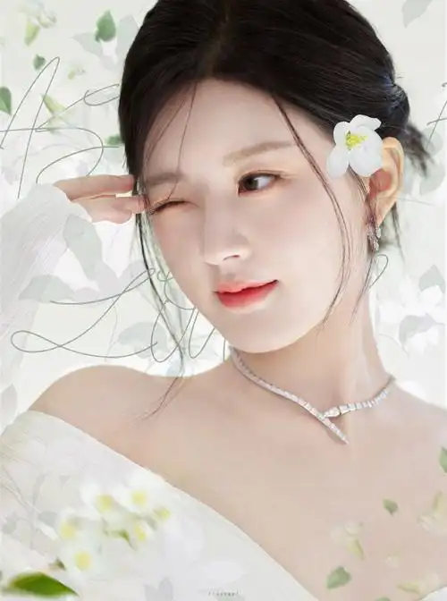 赵露思白色拖尾裙