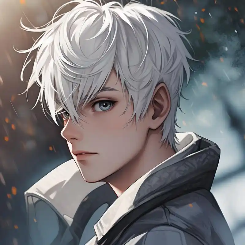 96白发男生头像精选