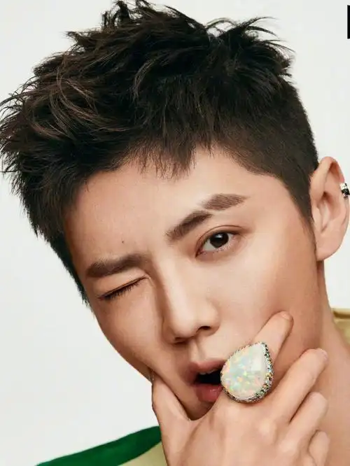 鹿晗时尚芭莎造型男士短发参考好打理