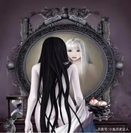 清朝一幅女鬼图,放大后看她在干啥?网友:害怕不敢细看