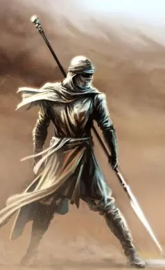 长矛刺客手绘手机壁纸