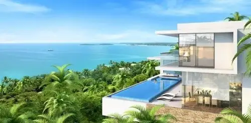 公共停车场,健身房,餐厅等所有别墅均拥有180°宽的海景视野,坡向均匀