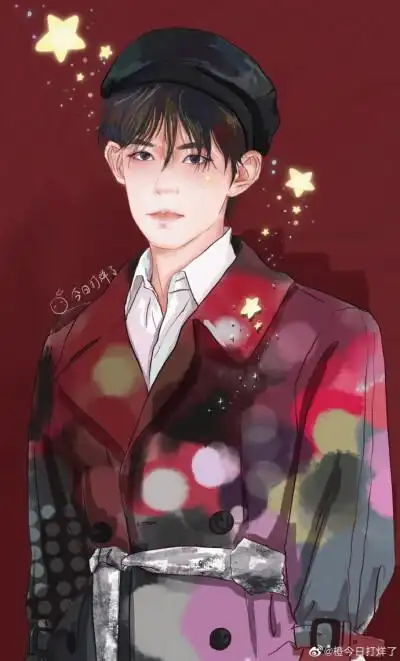 易烊千玺手绘饭绘漫画