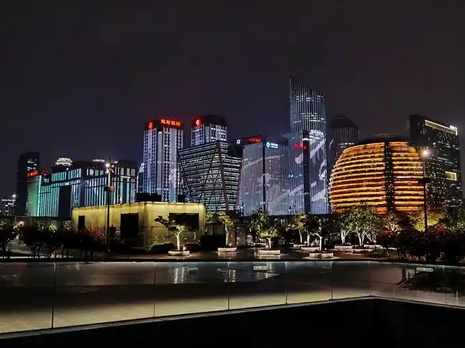 赏杭州钱江新城灯光秀,京杭大运河夜景