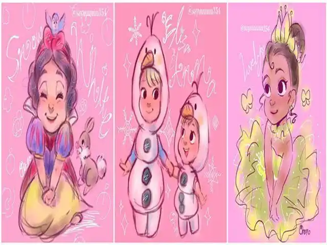 超级萌的迪士尼公主们小时候 每位都好可爱