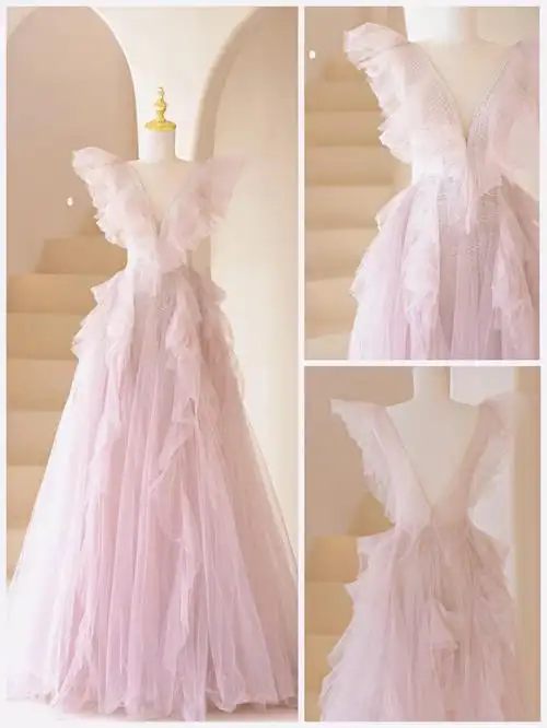 一眼心动的粉色系礼服被姐妹们夸爆的仙女