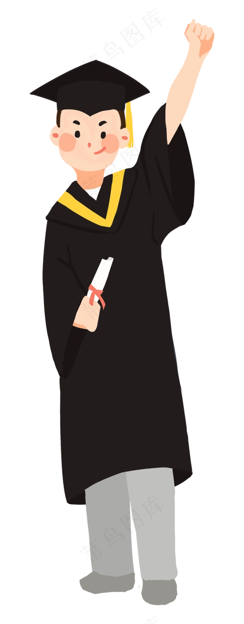 穿学士服的毕业学生1495x3816dpi300psd模版下载