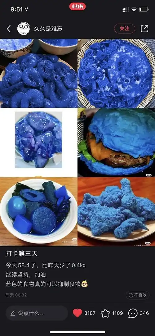 有蓝色的食物吗