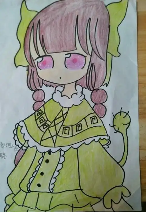 农村小画家,10岁女童成了"小小代课美术老师"