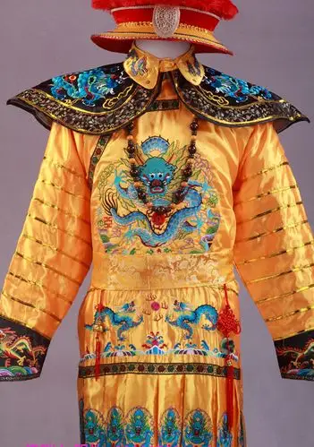 皇后服装大清皇帝龙袍刺绣戏服清朝皇上皇上皇民族服装