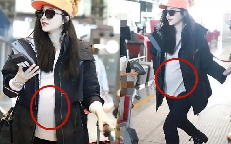 范冰冰现身机场肚子鼓鼓疑似怀孕,工作室回应:都是能吃惹的祸
