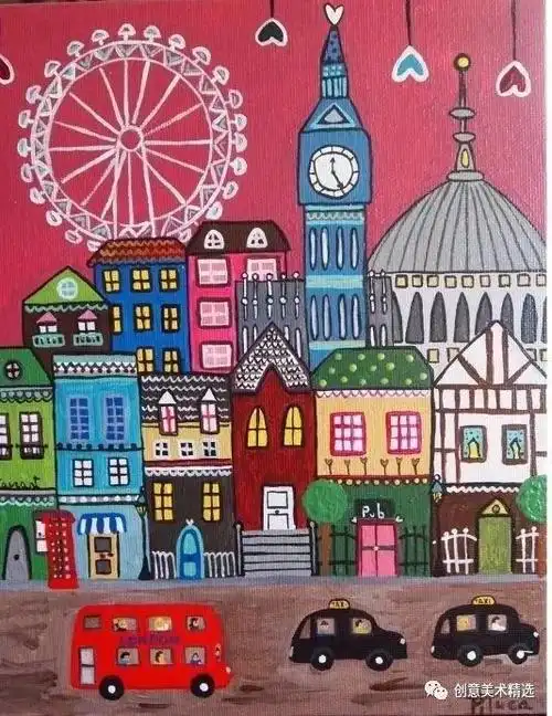 主题绘画《房子装饰画》