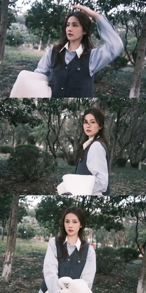 白鹿做模特时期的旧照,扎着丸子头可爱又清纯,肉嘟嘟的好可爱!