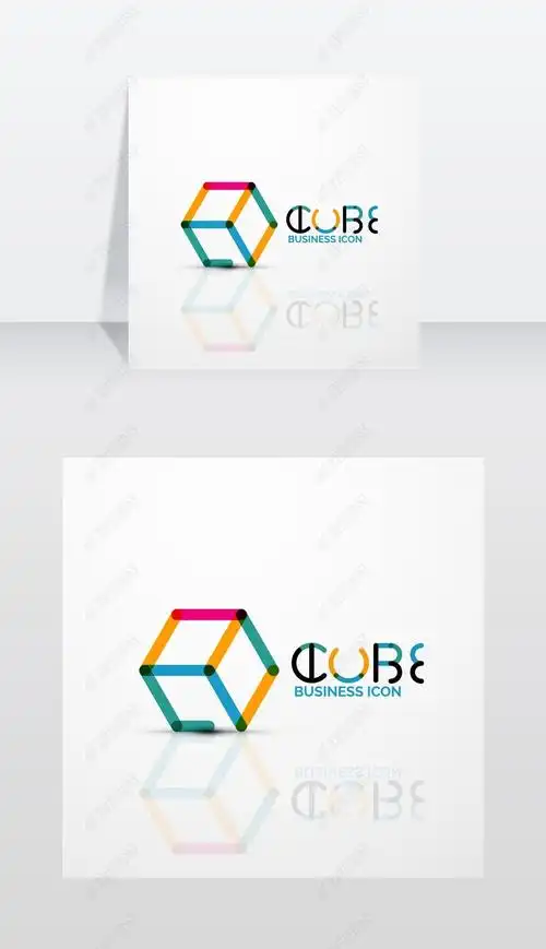 立方体概念标志线条立体理念概念logo矢量图