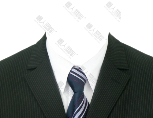 懒人图库提供精品模板,素材下载,本设计作品为黑色西装证件照模板