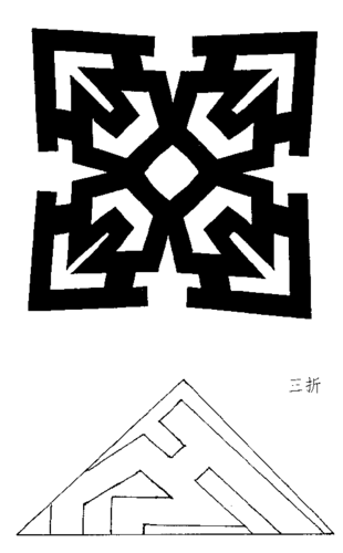 剪纸(2):四角箭头
