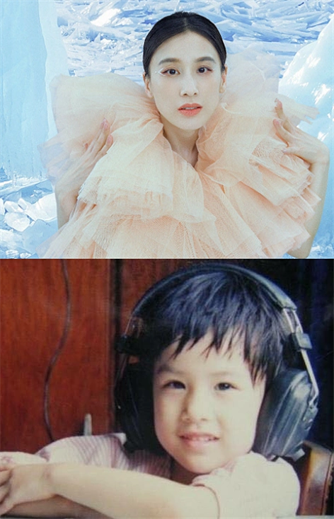 黄圣依的童年照,伊能静的童年照,看到钟丽缇:犹如洋娃娃!
