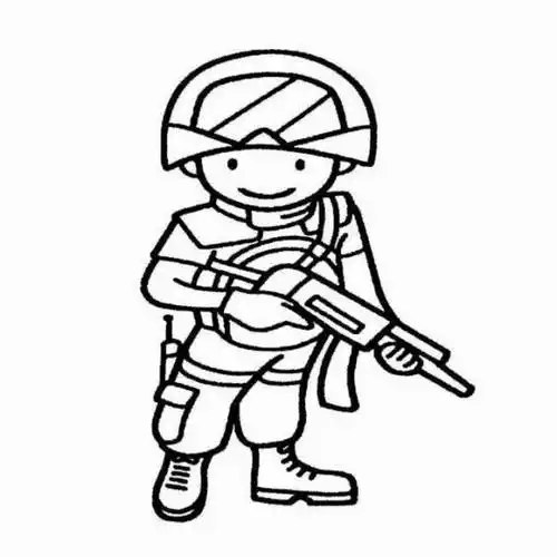 军人士兵简笔画12张图片 不知道能不能达到你的标准麻