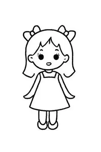 😊  这种画风简洁又可爱,几笔就能勾勒出一个活灵活现的小人物