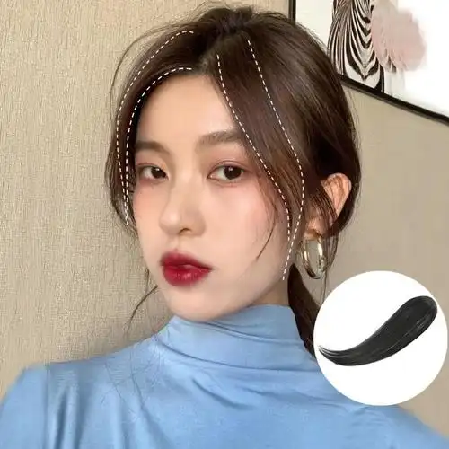 假发发际前额刘海女外鬓角两边自然无痕偏斜刘海片