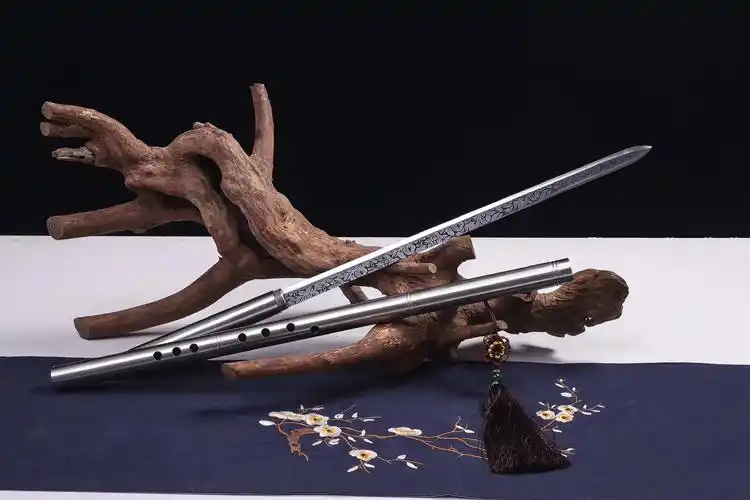 青笛子剑可吹防身棍中刀演奏一体车载冷长短萧宝未开刃 2号花纹笛子可