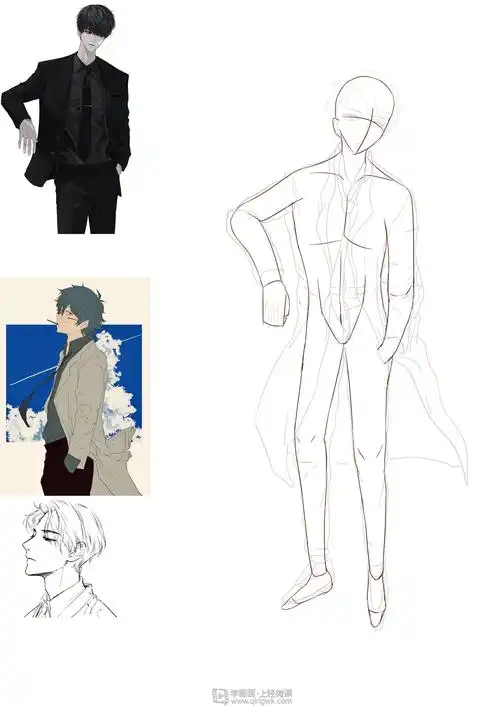 动漫人物衣服的画法学习训练 - rh-69-145啦啦啦 - 轻微课