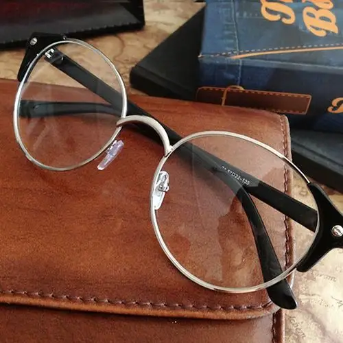 复古金丝边框眼镜