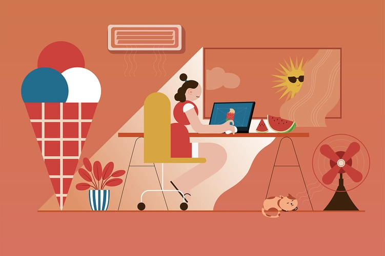 设计师的夏天|插画|创作习作|九月的石猴 - 原创作品 - 站酷 (zcool)