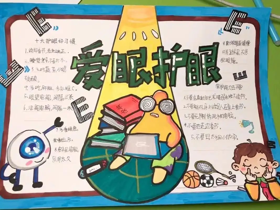 爱眼护眼,保护眼睛手抄报.#小学生手抄报 三年级 - 抖音
