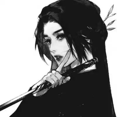 江阮妤古风黑白高冷拽霸气动漫女生头像