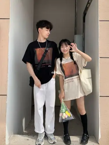 150cm175cm情侣夏日休闲穿搭分享