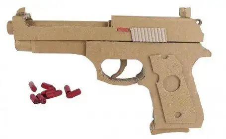 贝瑞塔92 玩具枪纸板图纸