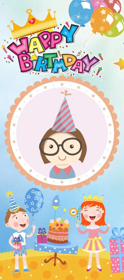 卡通儿童生日蛋糕百日宴满月宴展架