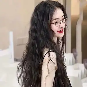 假发女网红长发中分玉米烫长卷发自然逼真羊毛卷圆脸泡面头全头套