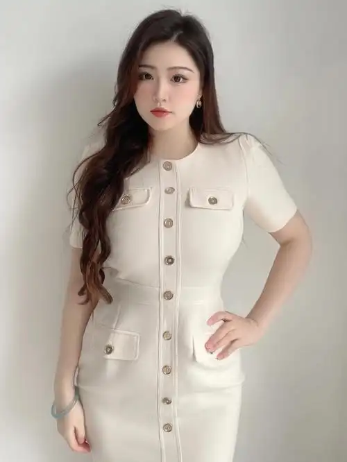 130斤微胖显气质的裙子优雅大方