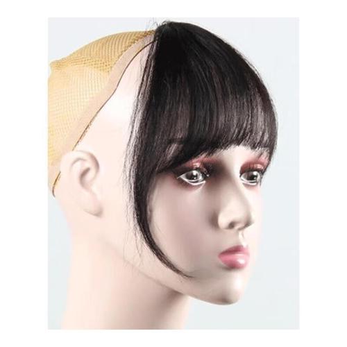 天使丝丝法式空气刘海假发女网红薄八字假刘海发片 黑 卷发筒