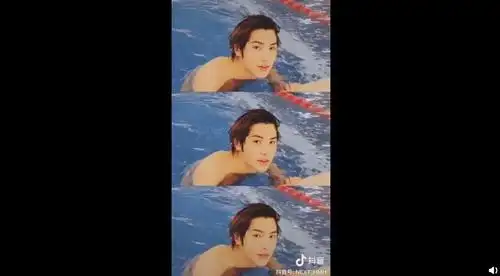 黄明昊更新小视频一则 游泳小将贾斯汀在线wink索命啦!