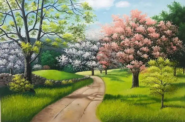 春景|纯艺术|绘画|阿杰手绘_临摹作品-站酷zcool