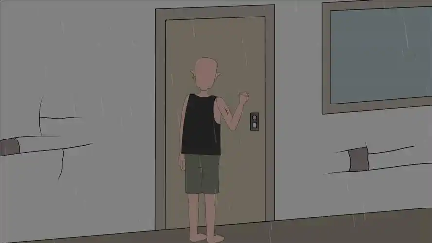 有个陌生人在敲我家的门,蛋泥动画