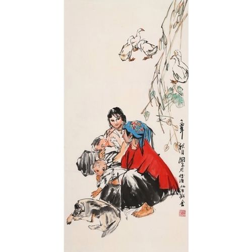 中式名人画家史国良手绘国画人物画心作品客厅无框装饰画挂墙玄关