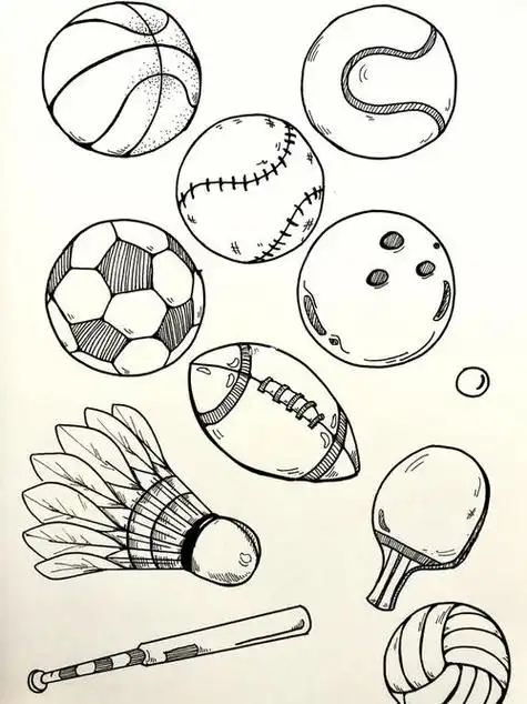 美术用品的简笔画