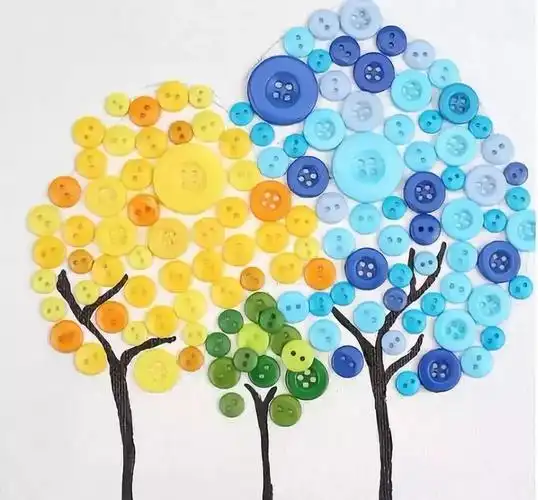 纽扣手工超惊喜用纽扣做出来的手工制作美翻天