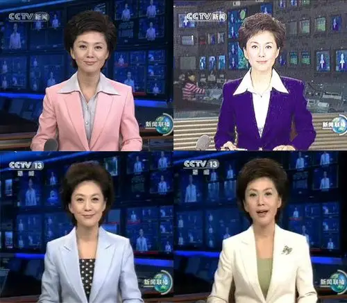 海霞的多色西装第三代主播是2007年注入《新闻联播》的,年轻是他们最