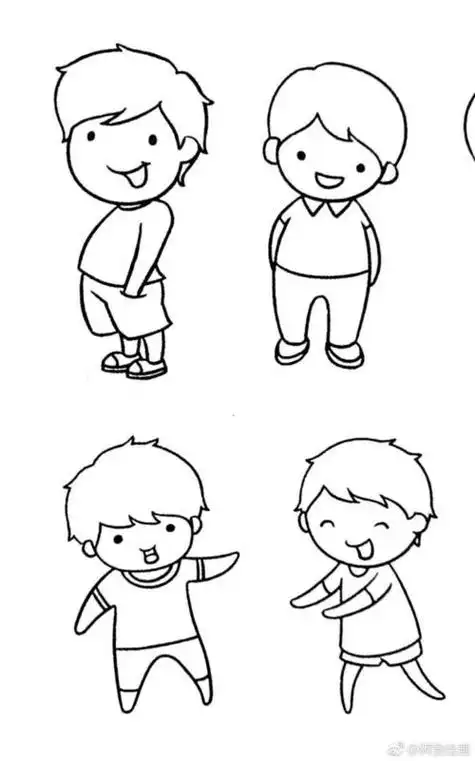 简笔画人物素材樱桃小丸子人物简笔画步骤图片大全简笔画人物动漫人物