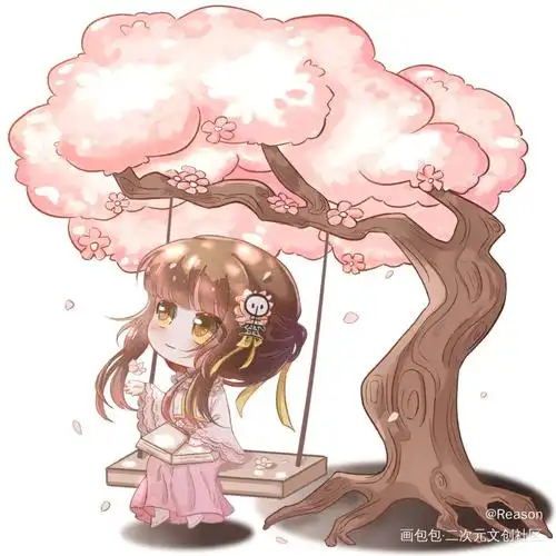 静候花期_q版墨香铜臭绘画作品