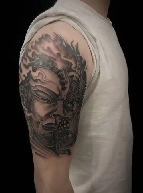 一念之间纹身图片_手臂新传统纹身图案